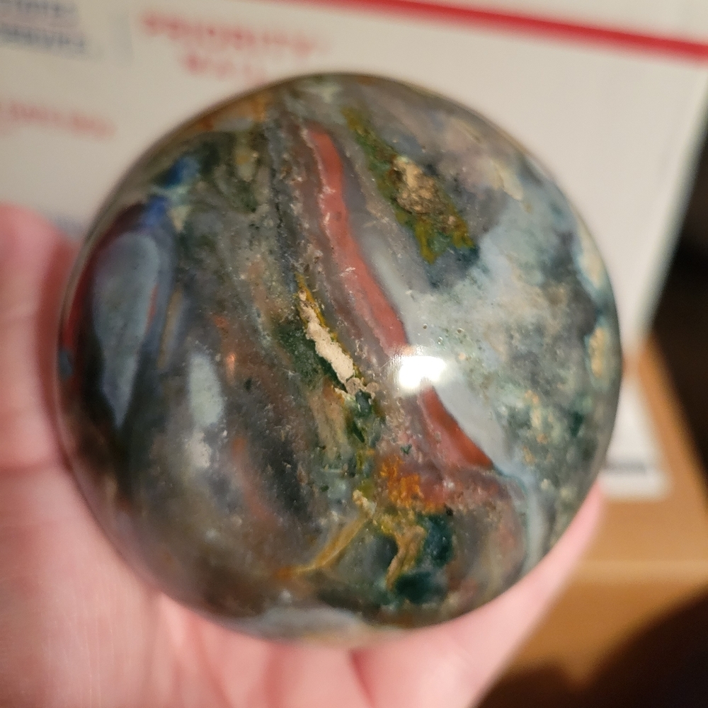 Ocean jasper sphere